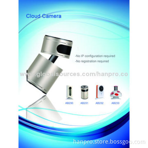 Cloud IP Camera, Supports 32GB, 5V DC/2A Power Adapter, Sized 50 x 17 x 87mm